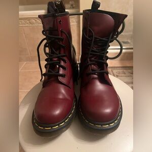 Dr. Martens Boots in Burgundy, Size 9, used